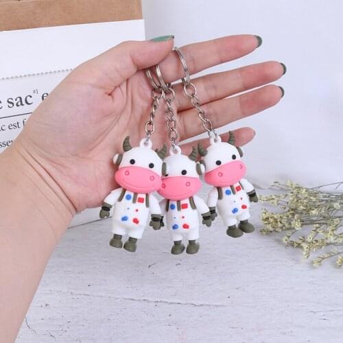2021 Year Of The Cow Keychain Space Cattle Keychain Car Bag Pendant Keyring