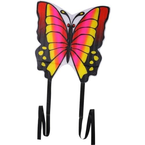 35 Inch Butterfly Kite Outdoor Toy Sport Gift for Kids Children With String Tail Light and Durable