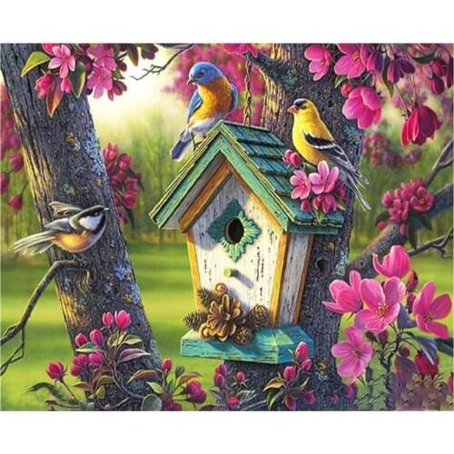 Diamond Painting Flower Bird Diamond Art Kits for Adults Paint with Diamonds DIY Painting Kit Paint By Number