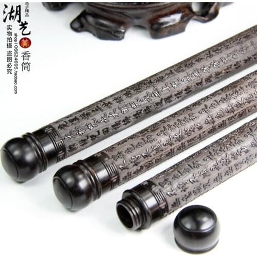 Ebony sculpture heart sutra long joss stick cylinder aloes lie wingceltis of sweet tube incense box present teachers appliance
