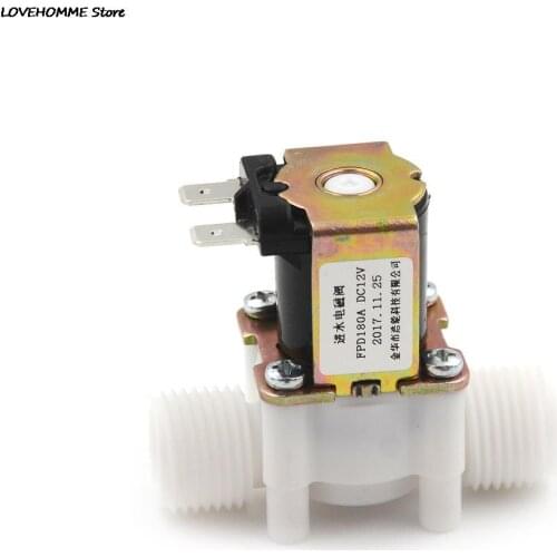 1Pcs 12V Electric Solenoid Valve Magnetic DC N/C Water Air Inlet Flow 1/2" DC 12V Switch