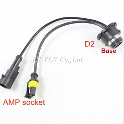 FSYLX 20X D2S D2R D2C D4S D4R D4S AMP Wire Adapter ballsat bulb connector for D2 D4 HID Xenon fog headlight light