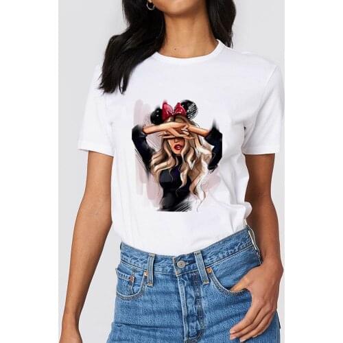 2021 Summer T-shirt Fashion beauty women pattern Aesthetic Printing Tshirt Harajuku Leisure Streetwear Female Clothing Tshirt