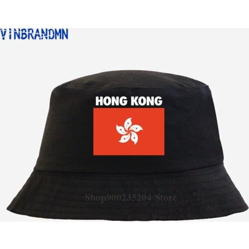 HongKong HKG HK Hong Kongese unisex Bucket hat Fashion cotton Hip Hop Fishing hat Latest popularity Outdoor youth Beach net hat