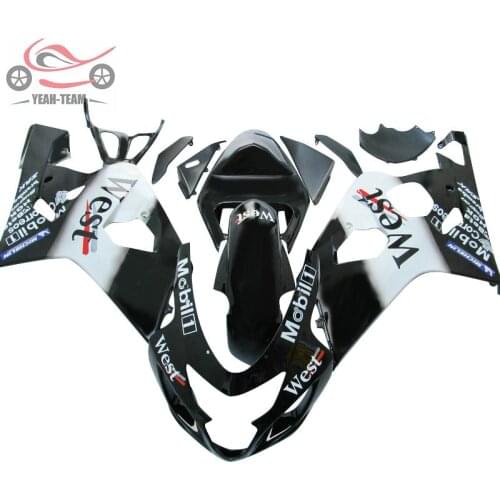 High quality ABS fairings set for Suzuki GSXR600 2004 2005 GSX R750 K4 04 05 GSXR 600 750 black WEST motorcycle fairing kits