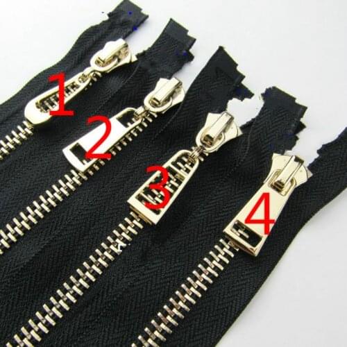 6 PCS/LOT OVERSIZE HEAVY DUTY Metal Zipper BLACK CLOSE END FASTENERS for LEATHER BAG BOOTS Sewing ACCESSORIES