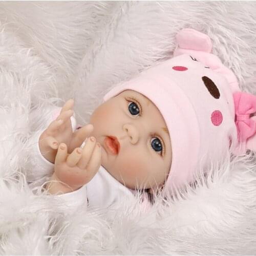 22 inches 55 cm Nurturing Dolls Lifelike Reborn Baby Full Silicone Toy