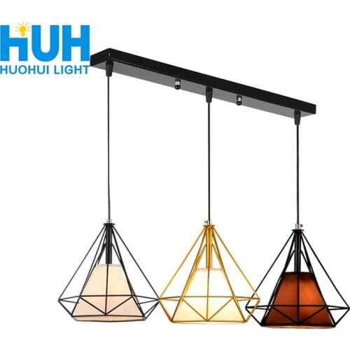 Retro Nordic restaurant chandelier wrought iron personality industrial style creative chandelier lighting living room chandelier