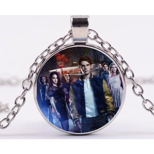 Fashion Riverdale Figure Necklace Keep Calm And Watch Poster Glass Dome Pendant TV Fans Collection Choker Cool Necklaces