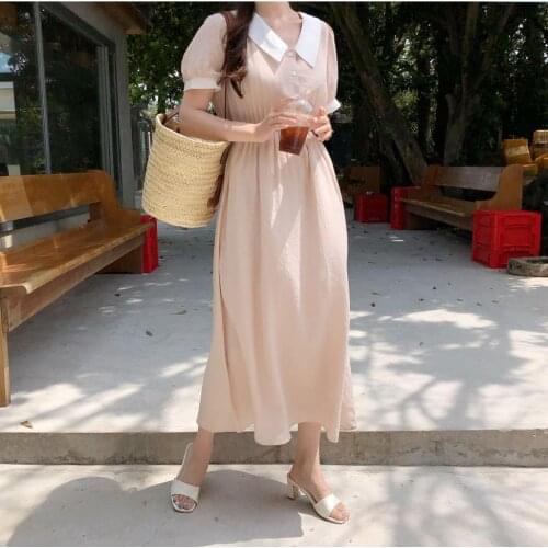 V neck New New Summer Dress Girls Party Female Vintage Dress print short Sleeve Women Dresses long oversize Robe Vestido