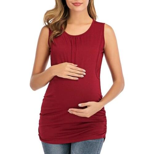Maternity Clothes For Pregnant Women Mom Pregnant Strappy Vest Nursing Tops Maternity Tops Breastfeeding T-Shirt Grossesse