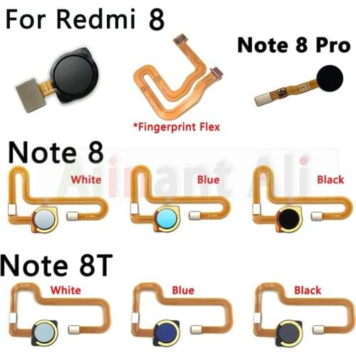 Original Home Button Back Touch ID Scanner Fingerprint Sensor Flex Cable Ribbon For Xiaomi Redmi Note 8 8T Pro Plus Prime