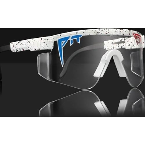 Pit Viper Original Oversized Semi Rimless Sunglasses Men UV400 Half Frame Sports FashionGoggle Big Mirror Shades With Free Box