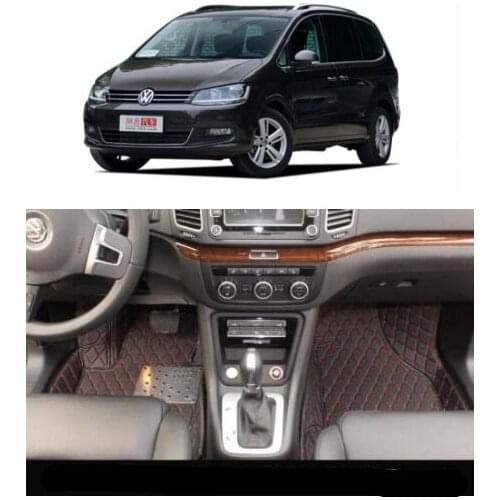 High Qualit Luxury Foot Carpets Step Mats Floor Mats Fits For Volkswagen Sharan 7 seats 2012 2013 2014 2015 2016 2017 2018
