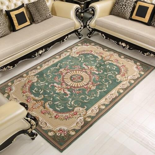 Luxury European Carpet Pastoral Jacquard Floral Carpets For Living Room/Bedroom Anti Entrance Mat Slip Floor Rug Door Kitchen