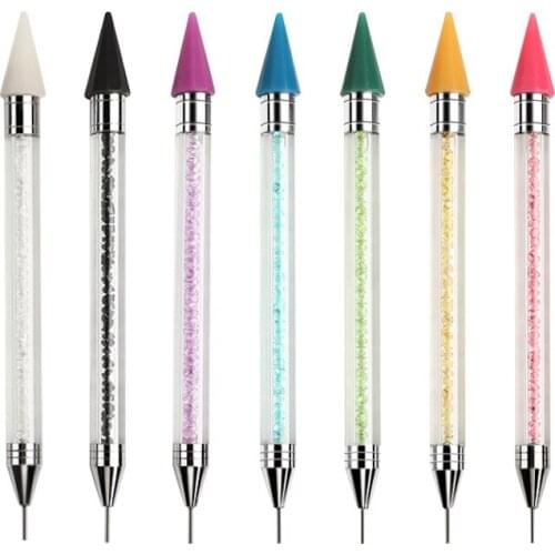 Nail Art Pen Diamond-encrusted Crayon Dot Flower Double-end Pen Multi-purpose Strong Durable Multi-Color Decoration Tool