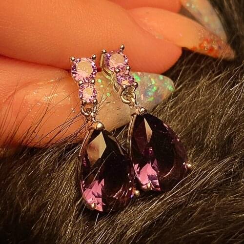 Huitan Classic Big Water Drop Cubic Zircon Women Wedding Engagement Drop Earrings Jewelry Elegant Girl Party Timeless Earring