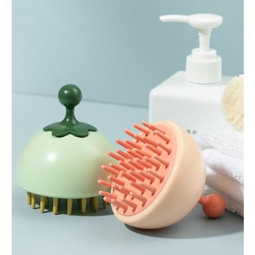 Silicone Head Body Scalp Massage Brush Silicone Shampoo Brush Hair Washing Comb Shower Brush Bath SPA Massage Brush