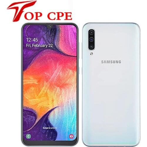 Samsung Galaxy A50 A505F A505FN/DS Global Version 4GB RAM 128GB ROM 6.4" Triple Rear Camera NFC Exynos 4G LTE Original Cellpone