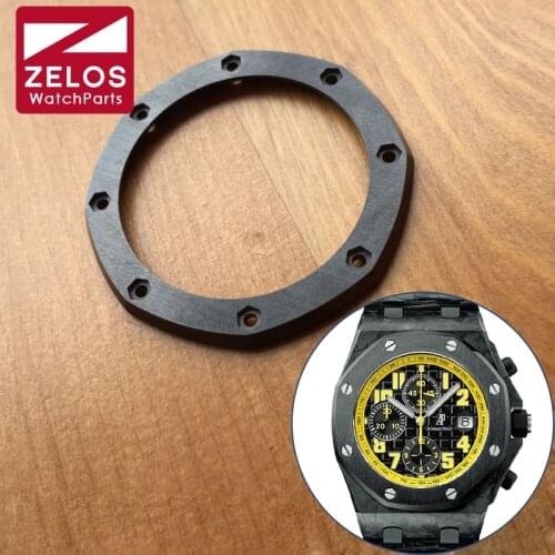 Replace ceramic watch bezel inserts for AP ROO Royal Oak Offshore 42mm bumble bee automatic watch case 26470 parts tools