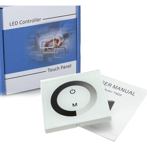 LED Touch Dimmer TM06 Black Panel Controller Touch Controller LED Monochrome Controller