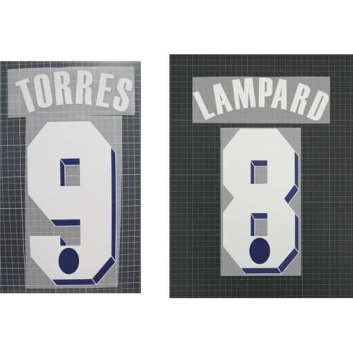 2011-2012 Drogba Nameset Lampard IVANOVIC DAVIID LUIZ Mata Torres Terry Printing Custom Any Name Number