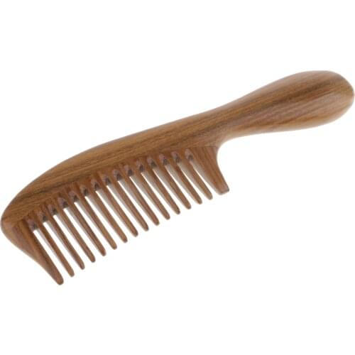 Comfortable Head Massage Hair Care Comb Sandalwood Wide Teeth Antistatic