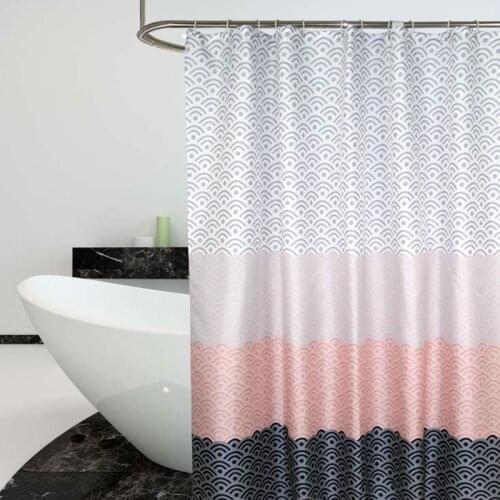 Waterproof Shower Curtain Wifi Pattern Partition Curtain Block Bath Shower Curtains Bathtub Mildew Bath Screens with Hooks