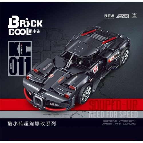 High-Tech MOC Racing Super Car Model Small Particles Assembled Building Blocks Childrens Educational Toy Gift