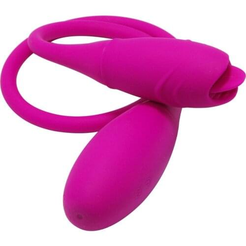 Adult Sex Toys Licking Climax Flirting Double Headed Vibrators Massage Stick Silica Gel Sex Product Toy Masturbator for Women