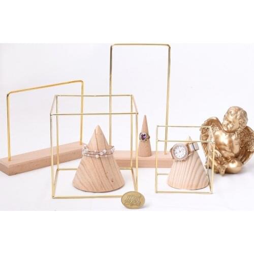 Iron Gold Plated Geometric Earrings Display Holder Cute Shape Earrings Hang up Stand Jewelry Display Holder