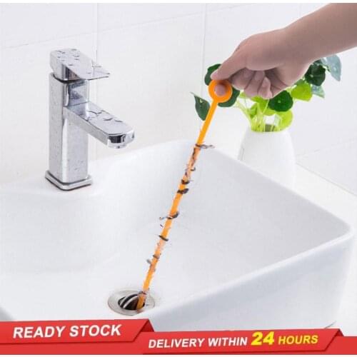 1PC kitchen plumbing hook sewer hair cleaner sink toilet clogged cleaning dredge tool removal sink cleaning tool with 47.5 cm