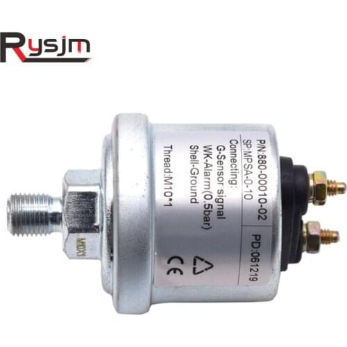 1pc Boat Car Oil Pressure Sensors M10X1 NPT1/8 For 52mm Oil Pressure Gauge Press Sender 0-5Bar 0-10Bar Alarm Display
