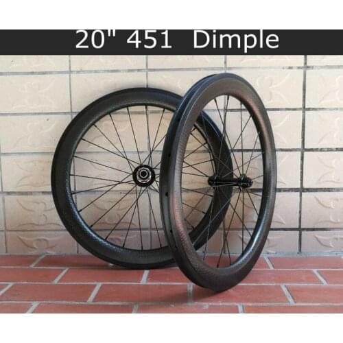 20inch 451 carbon wheelset dimple rims 20" carbon wheels road bike wheel