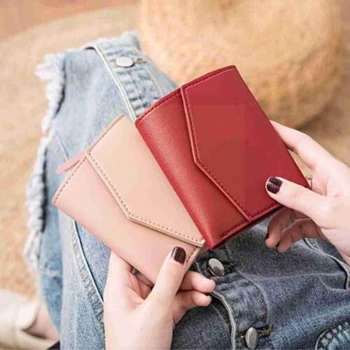 2021 Lady Short Wallet Pu Leather Simple Square Simple Wallet Coin Fashion Short Leisure Card Female Purse Trend Holder Wal V3S5