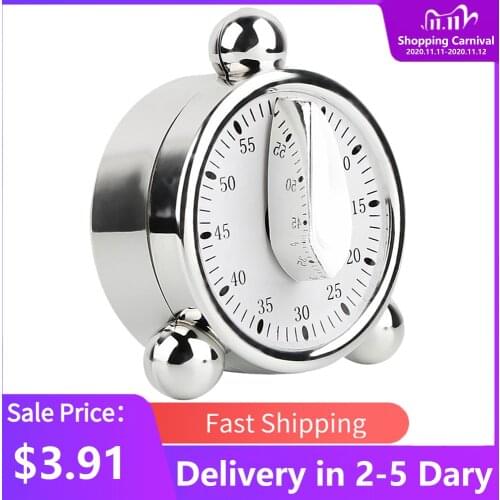 60 Minutes Kitchen Mechanical Timer Cooking Reminders Alarm Clock for Kitchen Office Countdown Timer