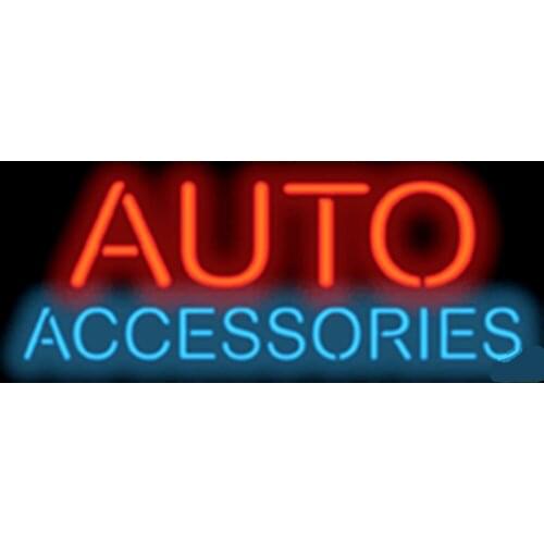 Auto Accessories Service Real Glass Tube neon sign Light Beer Handcrafted Decorative signs Shop Store Business Signboard 17"x14"