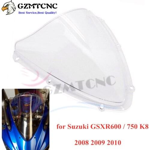 Motorcycle Deflectors Windshield Windscreen for Suzuki 2008 2009 2010 GSXR600 GSXR750 K8 GSXR 600 750 Wind Screen Black Clear