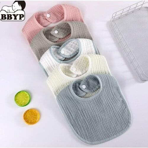 Baby Bibs 4 Layers Gauze Muslin Baby Kids Bandana Feeding Burp Cloth Soft Newborn Infant Saliva Towel Baby Girl Boy Accessories