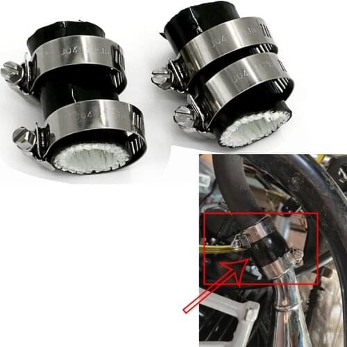 1" ID by a round 2" long Rubber Exhaust Pipe Clamps Coupling For Yamaha Banshee Quad All Years For FMF DG Factory ATV Dirt Bike