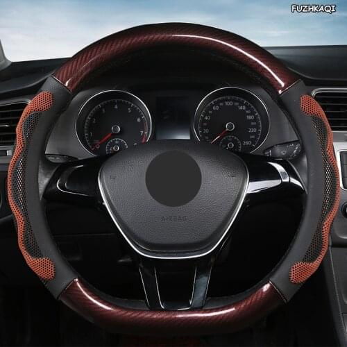 FUZHKAQI Microfiber Leather Car Steering Wheel Cover For Maserati Ghibli Levante Granturismo Quattroporte