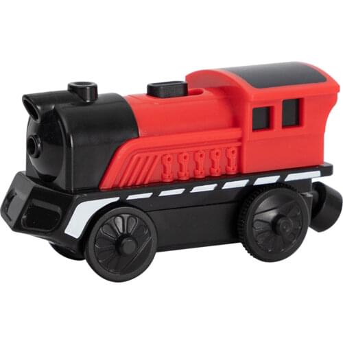 Electric Train Toys Railway Locomotive Magnetically Connected Train Toy Electric Trains Compatible With Wooden Track Kid Gift