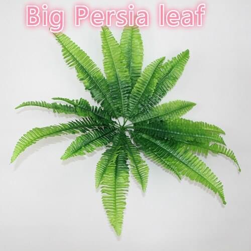 1PCS Simulation fern grass green plant artificial fern persian leaves flower wall hanging plants home wedding shop decorationi