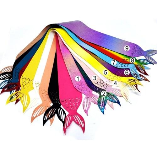 Leather Embossing Ribbon Fashion Ribbon DIY Hair Bow Bow-knot Craf 3"*30 inch lenth