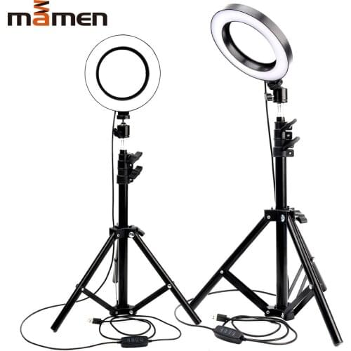 MAMNE LED Ring Light Photo Studio Selfie Dimmable Photography Lighting for Youtube Video Live Streaming Ring lamp with Tripod
