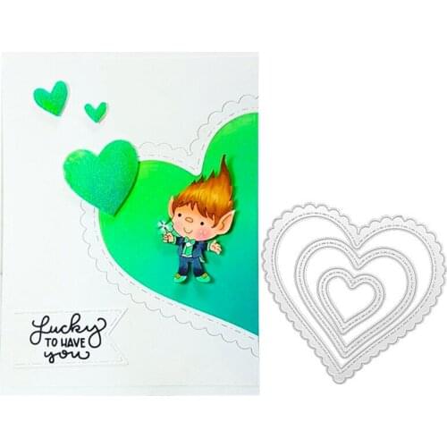 Love Heart Metal Cutting Dies for Scrapbooking Mold Cut Stencil Handmade Tools DIY Card Make Mould Model Craft Decoration New