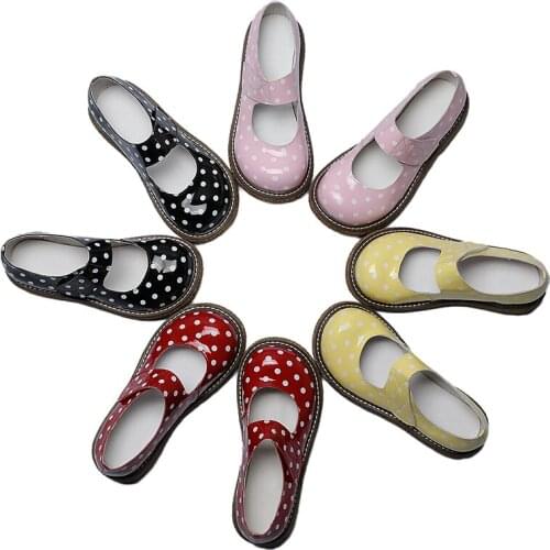 Sweet lolita shoes vintage round head Polka dots Flat Platform Shoes women shoes cute kawaii shoes loli cosplay kawaii girl