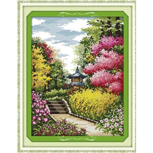 Everlasting Love Thick Spring Chinese Cross Stitch Kits Ecological Cotton Printed 11CT DIY New Year Christmas Decorations Gift
