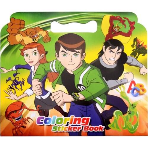 1pcs 16 Pages New Young Hacker Coloring Sticker For Children Adult Relieve Stress Kill Time Graffiti Painting Drawing Art Book