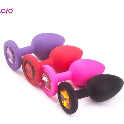 OLO Silicone Butt Plug Anal Plugs Unisex Sex Stopper 3 Different Color Adult Toys for Men/Women Anal Trainer For Couples SM